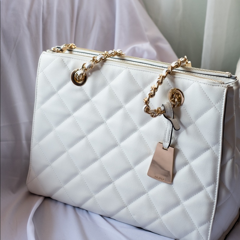Shoulder white purse